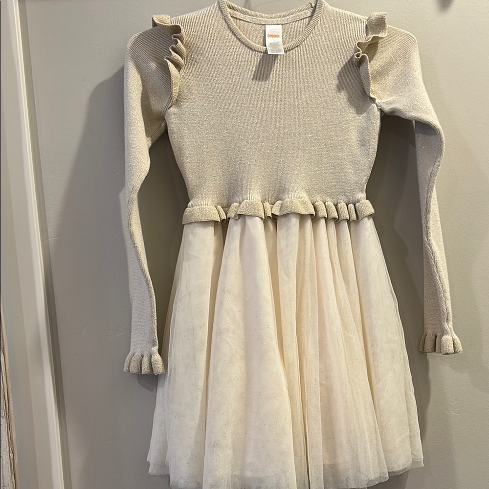 Elegant Cream Sweater Dress